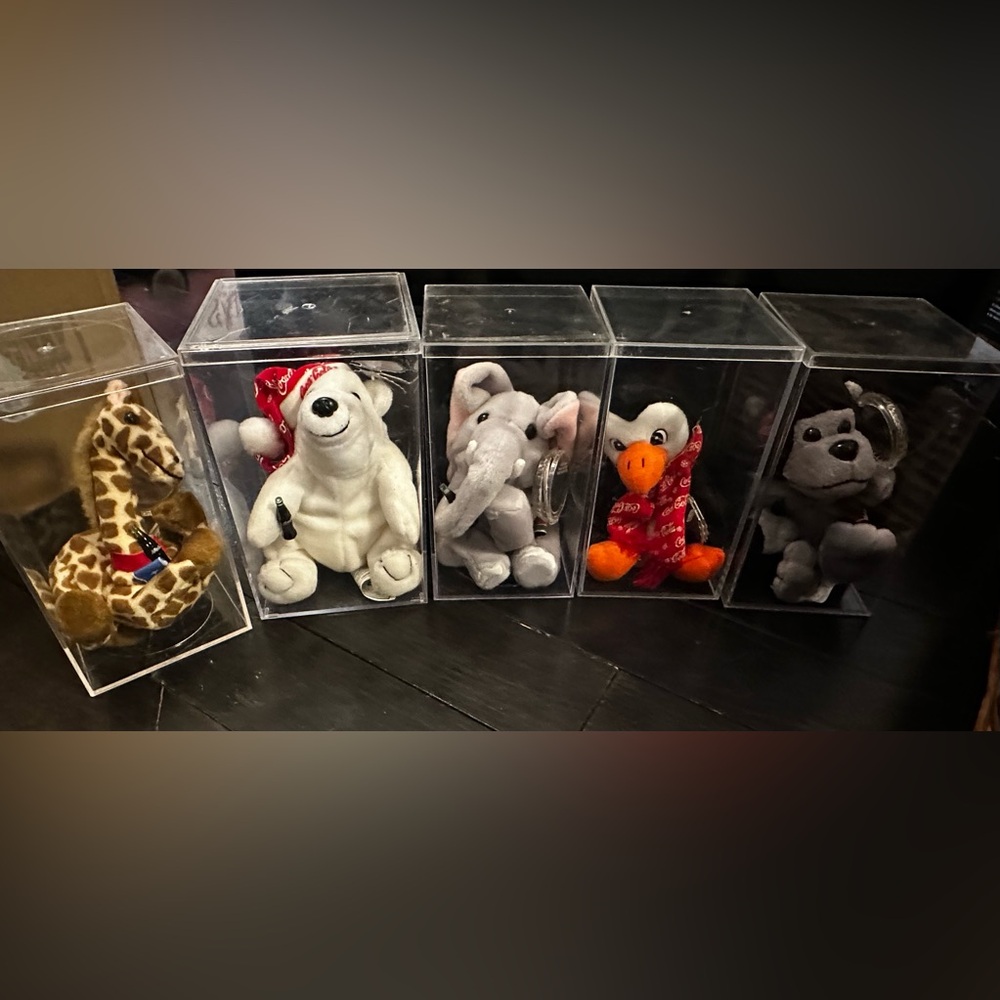 Coca-Cola Plush Animal Collection | Vintage Coke Collectibles w/ Display Boxes